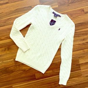 NWT Ralph Lauren Sport Embroidered v-neck sweater